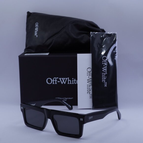 Off-White OERI13Z CHANDLER 1007 Sunglasses Black Square Frame, Dark Grey Lenses - Picture 11 of 11